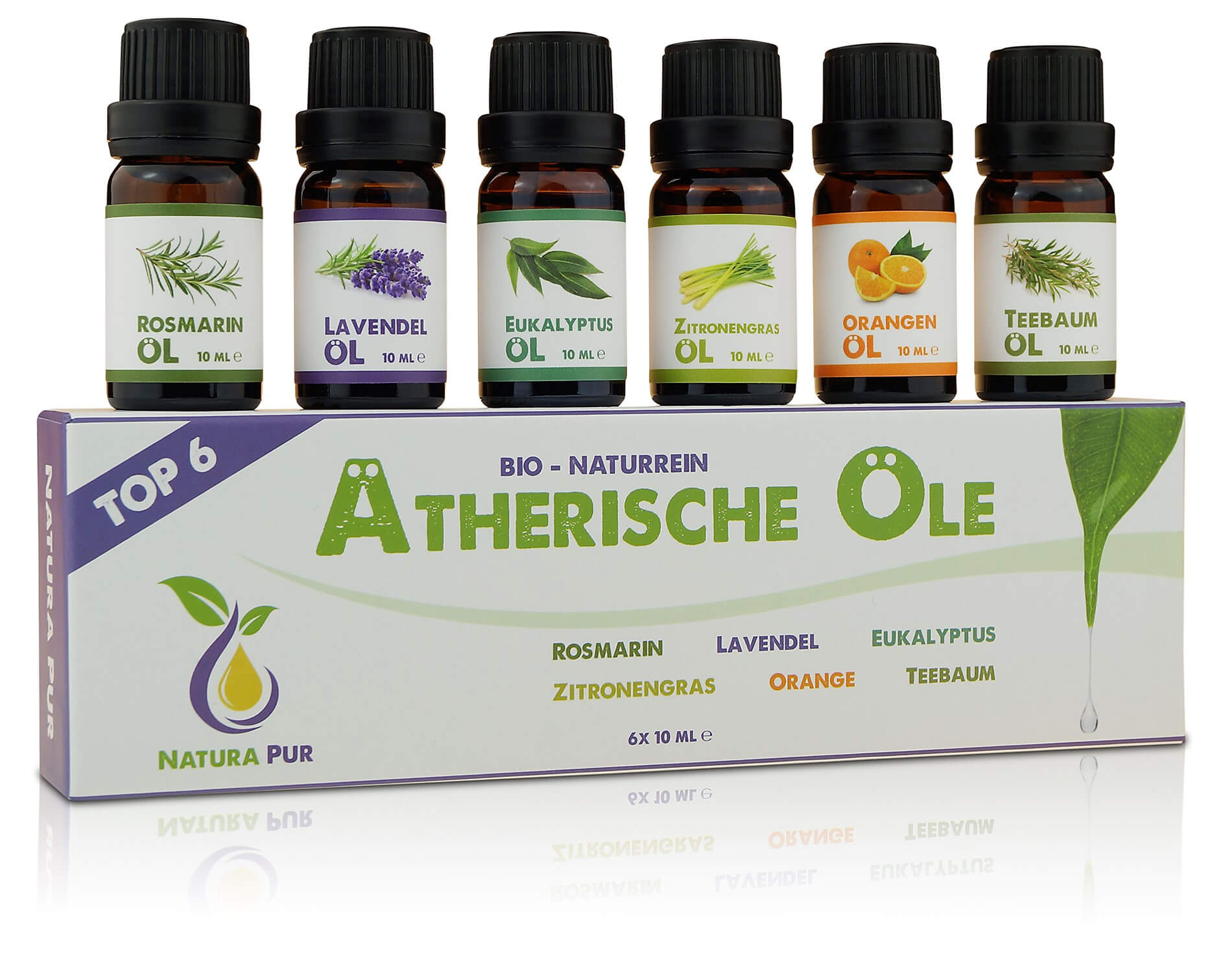 Ätherische Öle Natur Rein 100ml Duftöl Diffuser Bio Aromatherapie Aromaöl  Öl Set